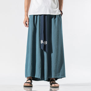 Cotton Linen Casual Wide Leg Harem Pants