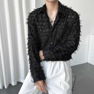 Fringe Transparent Stage Long Sleeve Shirt