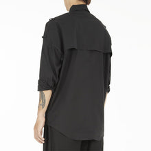 Load image into Gallery viewer, Simple Black Long Sleeve Loose Shirt
