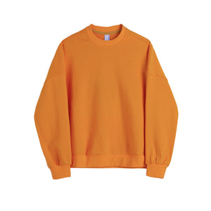 Solid Color Crew Neck Pullover Sweater