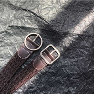 Braided Elastic Cord No Punch Casual Belt