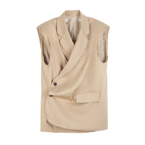 Sleeveless Suit Vest Top