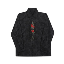 Load image into Gallery viewer, Retro Embroidery Jacquard Tie Long Sleeve Shirt
