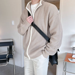 Thickened Zip Knitted Cardigan