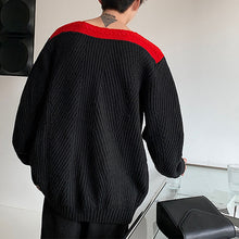 Load image into Gallery viewer, Color Block V-Neck Sweater
