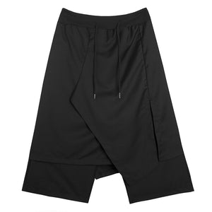 Fake Two Piece Irregular Hip Hop Cropped Culottes