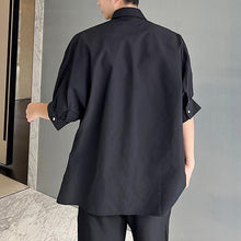 Load image into Gallery viewer, Pleated Trim Half Sleeve Shirt
