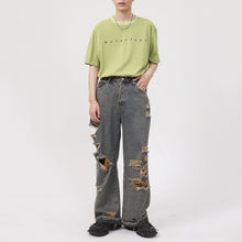 Load image into Gallery viewer, Straight Shredded Casual Jeans
