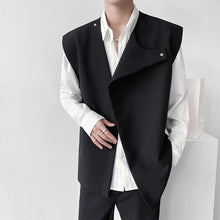 Load image into Gallery viewer, Japanese Retro Asymmetrical Sleeveless Vest Jacket
