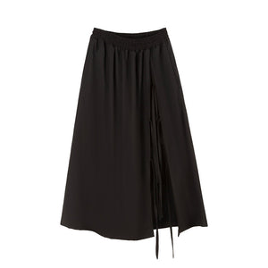 Loose Tie Wide-Leg Culottes