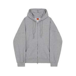 Cotton Loose Athleisure Hooded Jacket