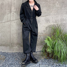 Load image into Gallery viewer, Black Zipper Jumpsuit
