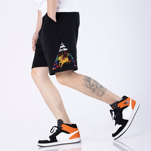 Kirin Embroidered Five Points Casual Shorts