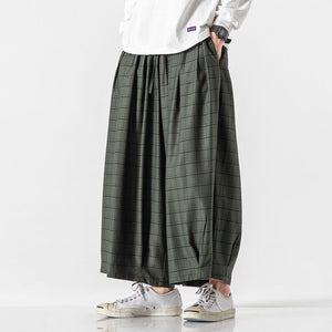 Plaid Casual Harem Pants