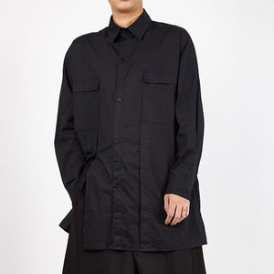 Button-back Long-sleeved Shirt