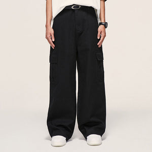 Retro Cargo Loose Wide-leg Pants