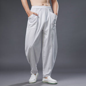 Simple Cotton Linen Harem Pants