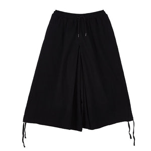 Vintage Drawstring Wide-leg Slacks