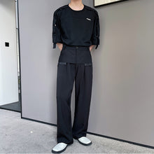 Load image into Gallery viewer, Colorblock Patch Fake Two-Piece Trousers
