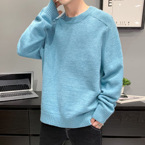 Round Neck Pullover Long Sleeved Sweater