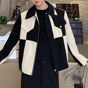 Contrasting Asymmetric Casual Jacket