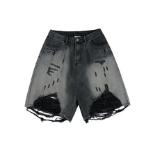 Load image into Gallery viewer, Ripped Denim Five Point Shorts
