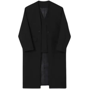 Fake Two-piece Mid-length Trench Coat