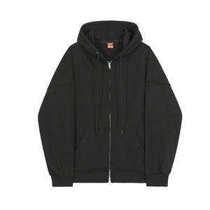 Cotton Loose Athleisure Hooded Jacket