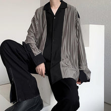 Load image into Gallery viewer, Simple Stitching Stripe Long Sleeve Shirt
