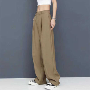 High Waist Drape Wide Leg Pants