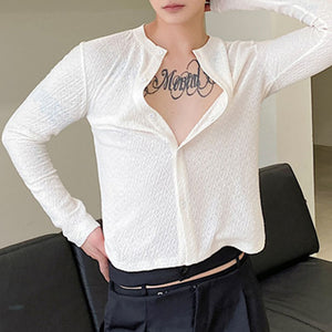 Slim Cropped Collarless Top