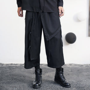 Wide Leg Casual Cropped Culottes