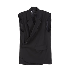 Sleeveless Suit Vest Top