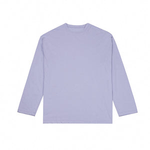 Purple Thin Round Neck Long Sleeve T-Shirt