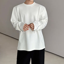 Load image into Gallery viewer, Solid Color Round Neck Zipper Long Sleeve Shirt
