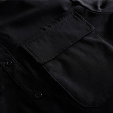 Load image into Gallery viewer, Two Pocket Loose Black Shirt
