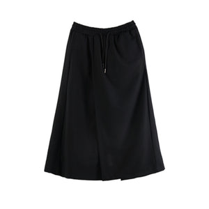 Simple Solid Color Wide-leg Culottes