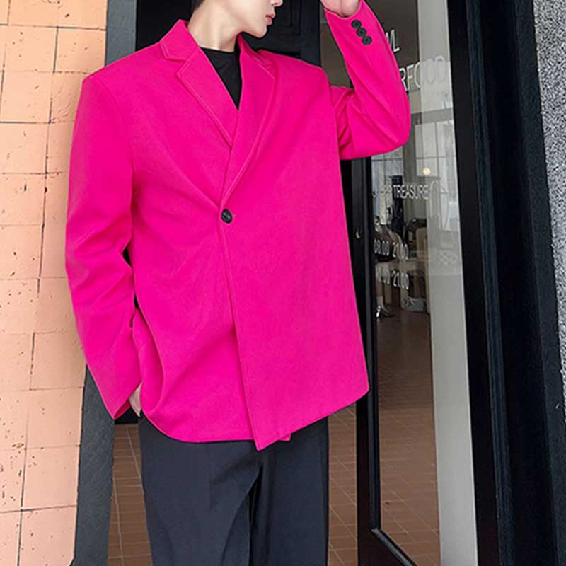 Single Button Retro Bright Casual Blazer