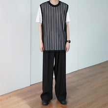 Load image into Gallery viewer, Summer Retro Stripes Openwork Vest
