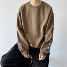 Load image into Gallery viewer, Jacquard Contrast Crew Neck Long Sleeves Sweatshirt
