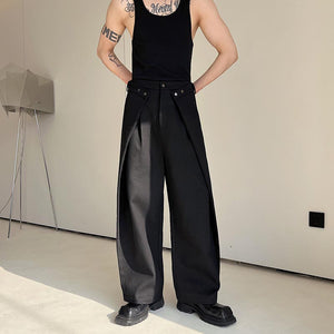 Three-dimensional Tailoring Stitching Wide-leg Jeans