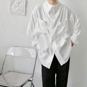 Japanese Minimalist Half Turtleneck Shirt