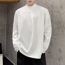 Load image into Gallery viewer, Simple Solid Stand Collar Long Sleeve T-Shirt
