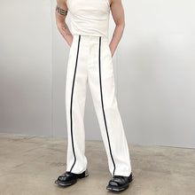 Load image into Gallery viewer, Black White Webbing Contrast Pants
