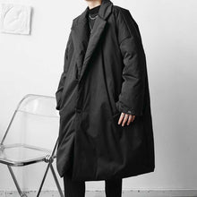 Load image into Gallery viewer, Dark Solid Color Mid-Length Thickened Coat
