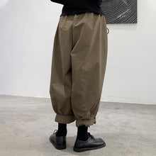 Load image into Gallery viewer, Dark Solid Color Casual Nine Point Carrot Pants
