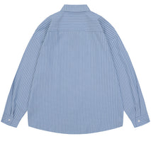 Load image into Gallery viewer, Japanese Retro Pocket Striped Shirt
