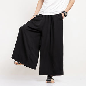 Dropped Wide-Leg Loose Ninth Pants