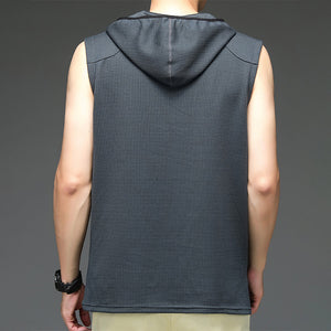 Summer Hooded Sleeveless Sports Tank Top