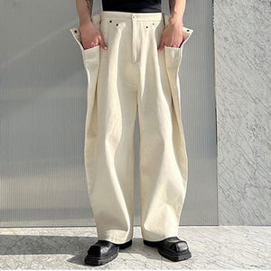 Three-dimensional Tailoring Stitching Wide-leg Jeans